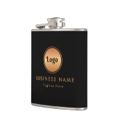 Gold Logo & Custom Text Business Company Branded Heupfles (Links)