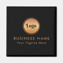 Gold Logo & Custom Text Business Company Branded Magneet