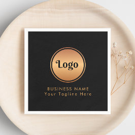 Gold Logo & Custom Text Business Company Branded Servet