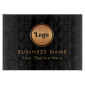 Gold Logo & Custom Text Business Company Branded Snijplank (Voorkant)