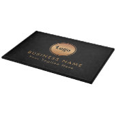 Gold Logo & Custom Text Business Company Branded Snijplank (Hoek)