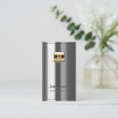 Gold Logo Metallic Announcer Visitekaartje (Staand voorkant)