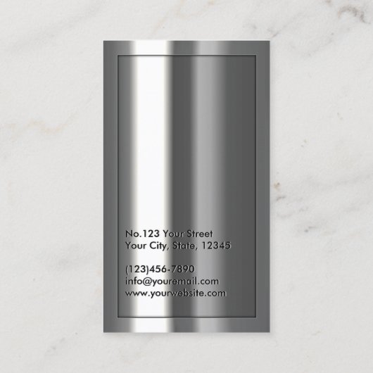 Gold Logo Metallic Chauffeur Visitekaartje (Achterkant)