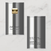 Gold Logo Metallic Funeral Visitekaartje (Voorkant / Achterkant)