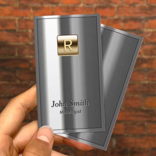 Gold Logo Metallic Mixoloog Visitekaartje