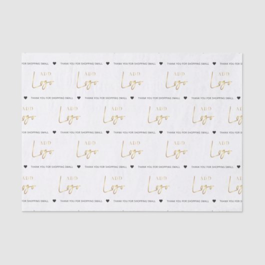 Gold Logo Modern Business Packaging Tissuepapier (Voorkant)