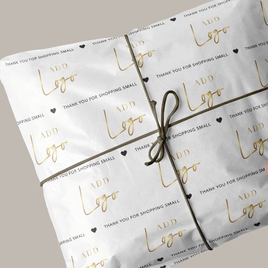 Gold Logo Modern Business Packaging Tissuepapier