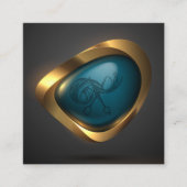 Gold Logo Modern Hairdresser Professional Vierkante Visitekaartje (Voorkant)