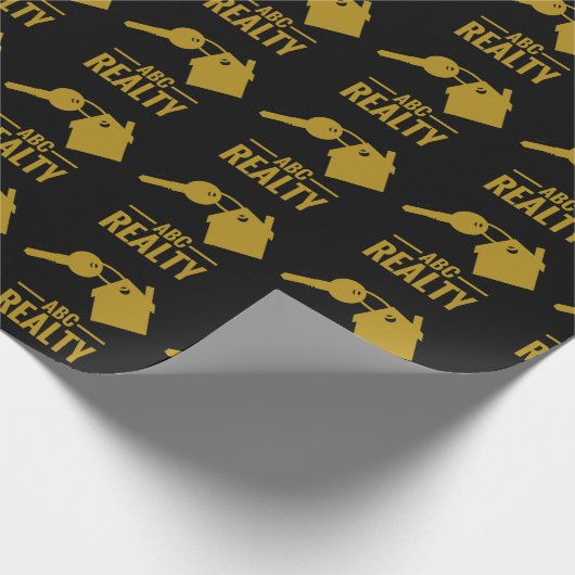 Gold Logo-opvulpapier Cadeaupapier (Hoek)