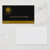 Gold Logo Planet Earth Visitekaartje (Voorkant / Achterkant)