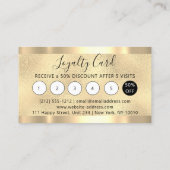 Gold Logo Qr Code 6 Punches 50% OFF Beauty SPA Visitekaartje (Achterkant)