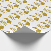 Gold Logo van het Real Estate Agency Weefpapier Cadeaupapier (Hoek)