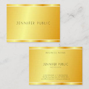 Gold look - Aangepast, moderne, elegante Sjabloon Visitekaartje