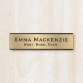 Gold look aanpasbare Kantoor deurbordjes Deurbordje (Voorkant)