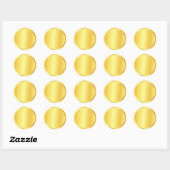 Gold Look Blank Stijlvolle Sjabloon Aangepaste Log Ronde Sticker (Vel)
