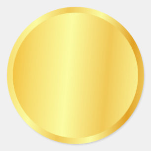 Gold Look Blank Stijlvolle Sjabloon Aangepaste Log Ronde Sticker