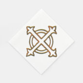 Gold look cirkelt rond dwars servetten (Hoek)