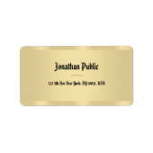 Gold look Classic Old Style Text Elegant Sjabloon Etiket (Voorkant)