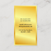 Gold look Classic Old Style Text Elegant Sjabloon Visitekaartje (Achterkant)