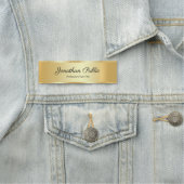 Gold Look Custom Calligraphy Script Sjabloon Naamplaatje (In situ)