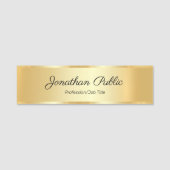 Gold Look Custom Calligraphy Script Sjabloon Naamplaatje (Voorkant)