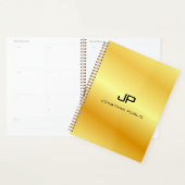 Gold Look Custom Glamour Monogram Sjabloon Planner (Display)