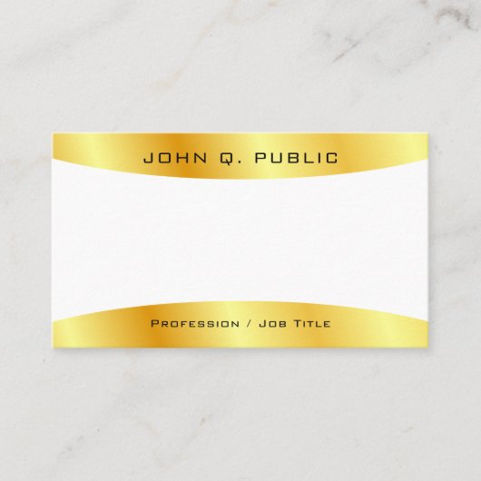 Gold look elegant, eenvoudig op maat gemaakt visitekaartje (Voorkant)