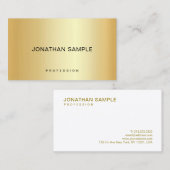Gold look elegant eenvoudige Sjabloon Modern Trend Visitekaartje (Voorkant / Achterkant)