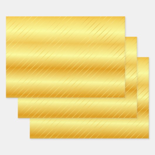 Gold look Elegant Modern Glamor Trendy Sjabloon Inpakpapier Vel (Set)