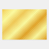 Gold look Elegant Modern Glossy Sjabloon Golden Inpakpapier Vel (Voorkant)