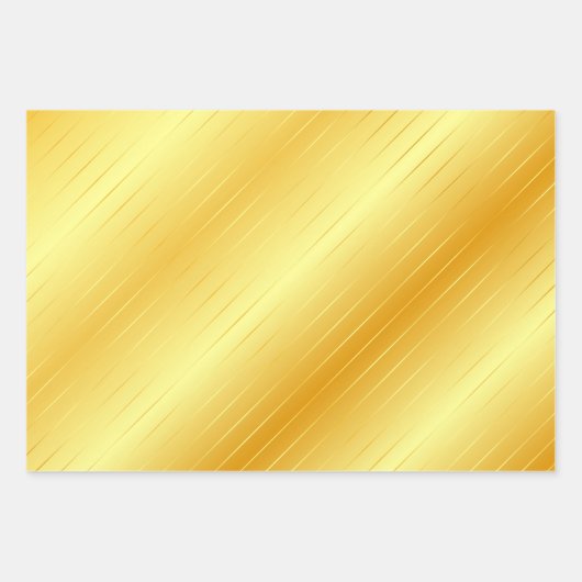 Gold look Elegant Modern Glossy Sjabloon Golden Inpakpapier Vel (Voorkant)