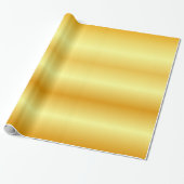 Gold look Elegant Modern Golden Gift Glossy Cadeaupapier (Uitgerold)