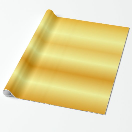 Gold look Elegant Modern Golden Gift Glossy Cadeaupapier (Uitgerold)