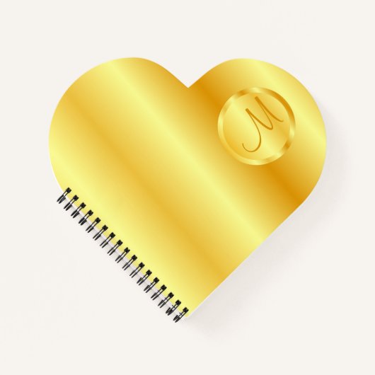 Gold look Elegant Modern Monogram Sjabloon Notitieboek (Voorkant)
