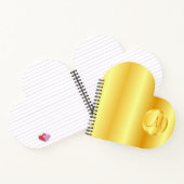 Gold look Elegant Modern Monogram Sjabloon Notitieboek (Binnen)