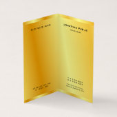 Gold look Elegant Modern Monogram Sjabloon Visitekaartje (Binnen)