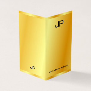 Gold look Elegant Modern Monogram Sjabloon Visitekaartje