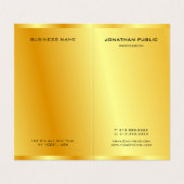 Gold look Elegant Modern Monogram Sjabloon Visitekaartje (Binnenkant ongevouwen)