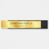 Gold look Elegant Modern Trendy Sjabloon Deurbordje (Voorkant)