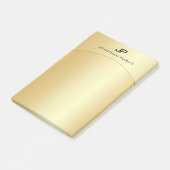 Gold look Elegant Moderne Monogrammen Sjabloon Post-it® Notes (Schuin)