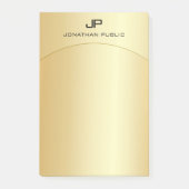 Gold look Elegant Moderne Monogrammen Sjabloon Post-it® Notes (Voorkant)