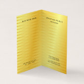 Gold look Elegant Moderne Monogrammen Sjabloon Visitekaartje (Binnen)