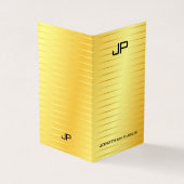 Gold look Elegant Moderne Monogrammen Sjabloon Visitekaartje (Buitenkant)