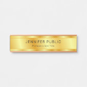 Gold look elegant, moderne persoonlijke Sjabloon Deurbordje (Voorkant)