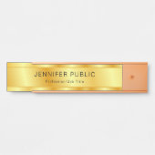 Gold look elegant, moderne persoonlijke Sjabloon Deurbordje (Voorkant)