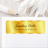 Gold look Elegant Moderne Sjabloon Calligrafie Etiket (Insitu)