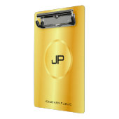 Gold look Elegant Monogram Modern Trendy Sjabloon Mini Klembord (Angled2)