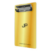 Gold look Elegant Monogram Moderne Sjabloon Aangep Mini Klembord (Angled2)