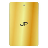 Gold look Elegant Monogram Moderne Sjabloon Aangep Mini Klembord (Achterkant)