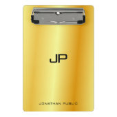 Gold look Elegant Monogram Moderne Sjabloon Aangep Mini Klembord (Voorkant)